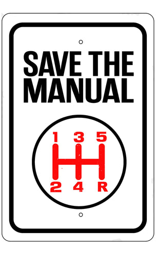 Save The Manual Aluminium Art Sign