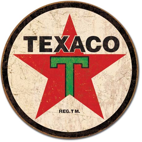 Texaco Gas Tin Sign