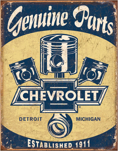 Genuine Chevy parts Tin Sign